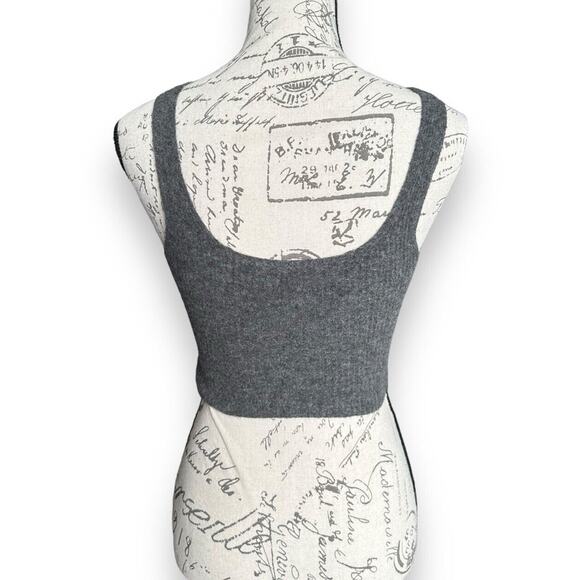 Everlane Dark Gray Yak Wool Crop Tank Top Medium NWT - Picture 6 of 7